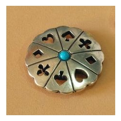 Karty pik karo z turkusem 30mm na śrubkę (id: 2151)